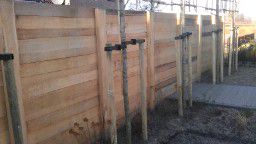 Robinia schutting hardhout